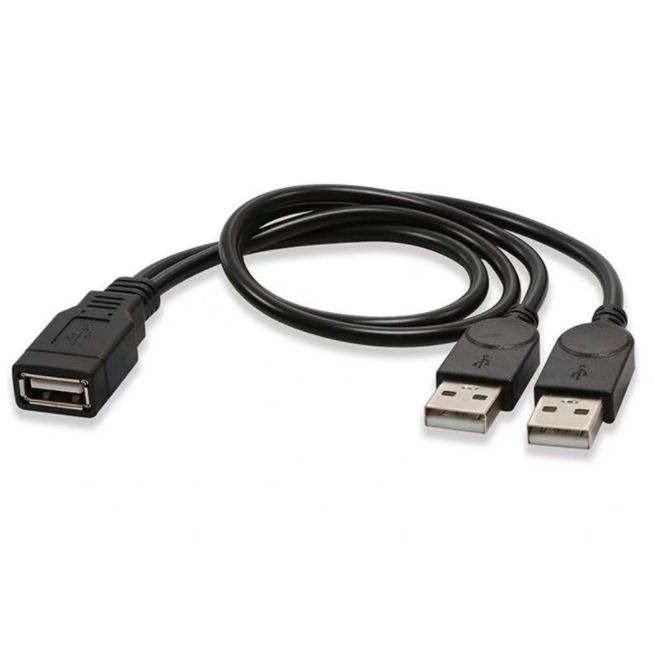 USB 2.0 2-in-1 விரிவாக்கப்பட்ட USB டேட்டா கேபிள்